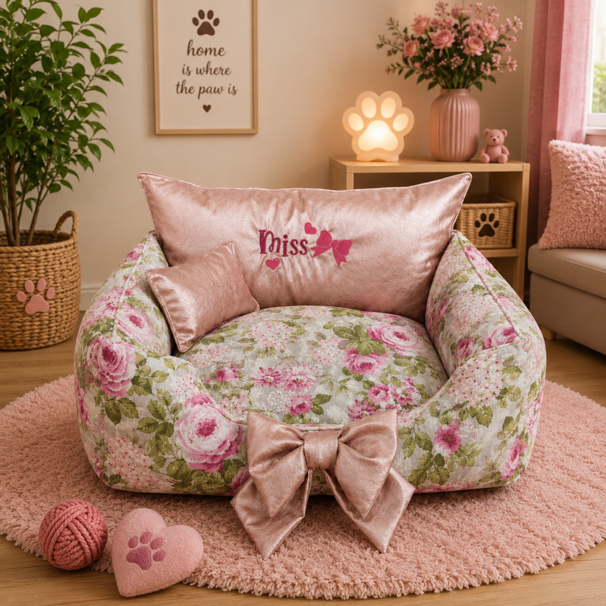 Cuccia Miss Rosa per Cani di Piccola Taglia